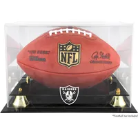 Vitrine de football avec logo de l'équipe Golden Classic des Raiders de Las Vegas