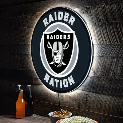 Las Vegas Raiders LED XL Round Wall Décor