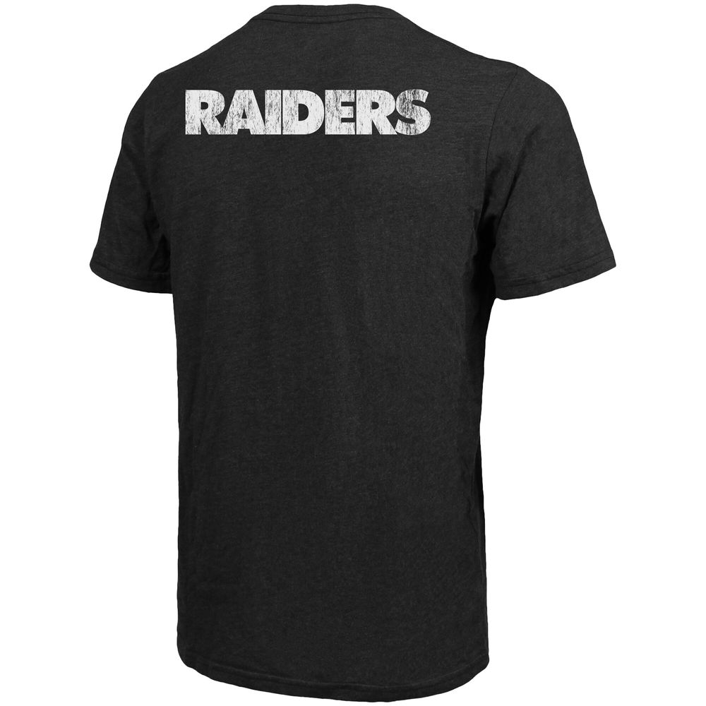 Las Vegas Raiders Majestic Threads Tri-Blend Pocket T-Shirt - Black