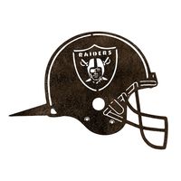 Las Vegas Raiders Metal Garden Art Helmet Spike