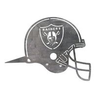 Las Vegas Raiders Metal Garden Art Helmet Spike