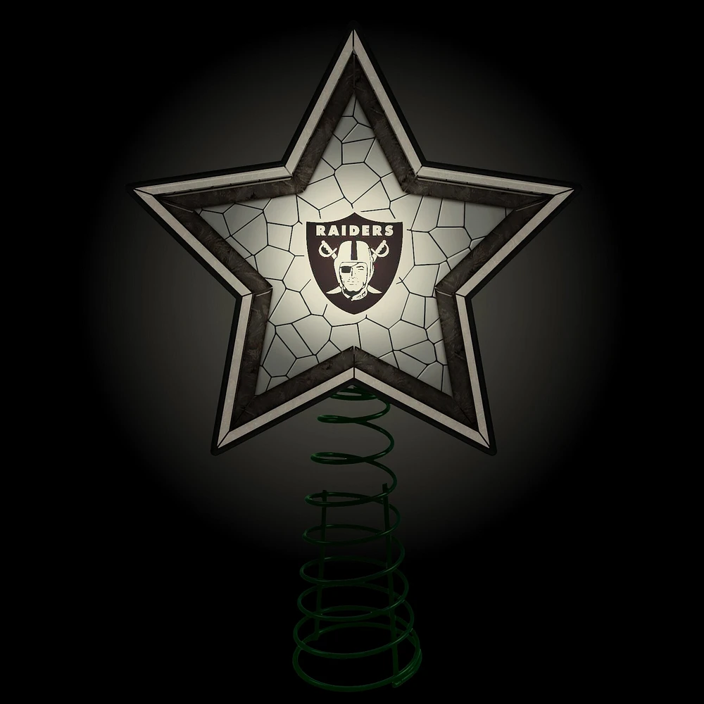 Las Vegas Raiders Mosaic Tree Topper