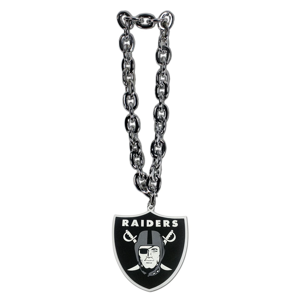 Collier chaîne Superfan surdimensionné Las Vegas Raiders