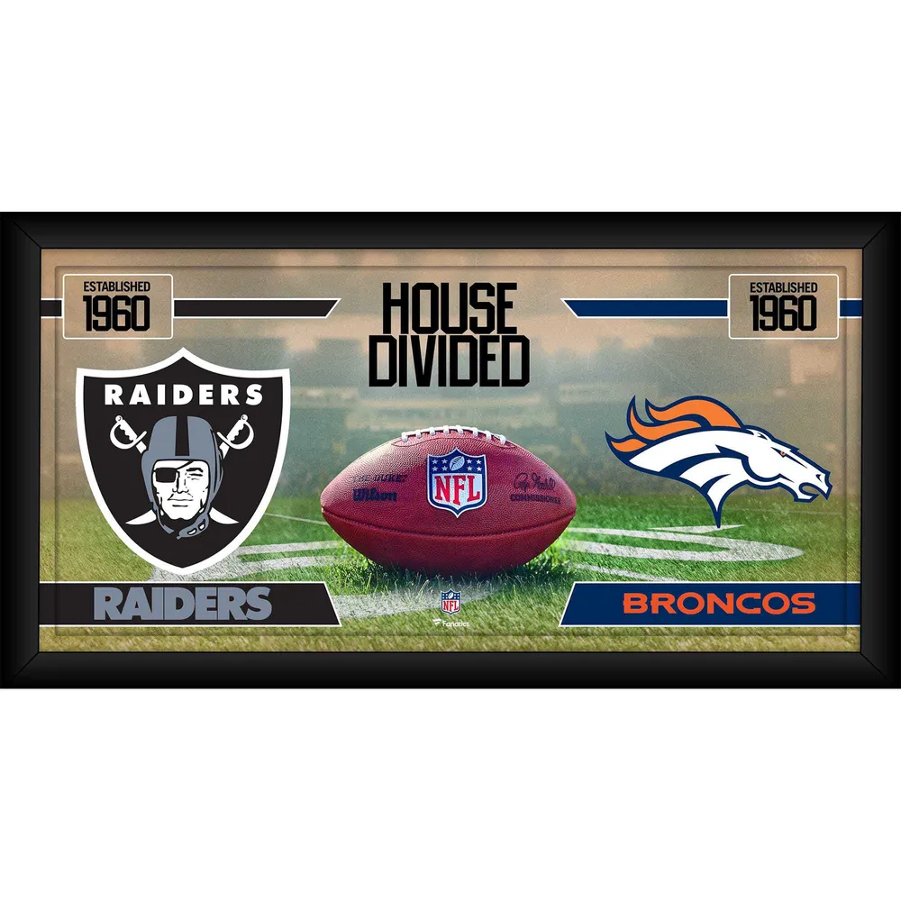 Lids Las Vegas Raiders vs. Denver Broncos Fanatics Authentic Framed 10' x  20' House Divided Football Collage