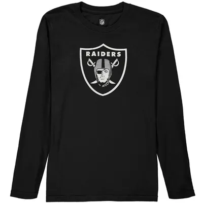 Las Vegas Raiders Youth Team Logo Long Sleeve T-Shirt - Black