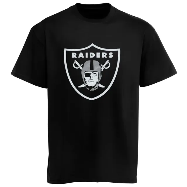 Men's Refried Apparel Black/Silver Oakland Raiders Upcycled Split T-Shirt