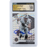 V106832 Raid Maxx Crosby Las Vegas Raiders Autographié 2021 Panini Mosaic Mosaic #110 CGC Fanatics Witnessed Authentifié 10/10 Carte 98 Maxx Crosby AUT PAA TRADING CARDS 45642 AUTTRC CA01F06814 #13