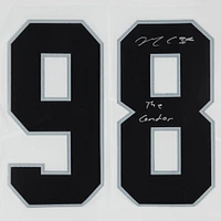 Maillot Nike blanc dédicacé par Maxx Crosby des Las Vegas Raiders avec l'inscription « The Condor »