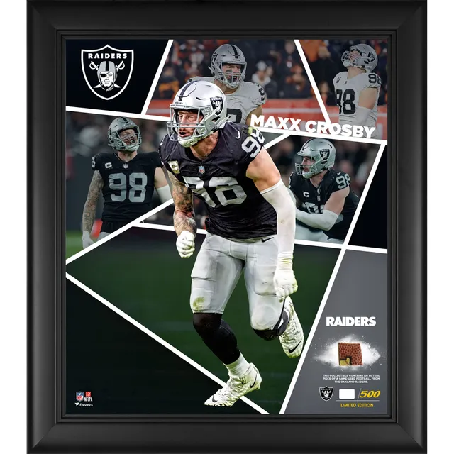 Lids Maxx Crosby Las Vegas Raiders Fanatics Authentic Framed 15' x 17'  Impact Player Collage with a Piece of Game-Used Football - Limited Edition  of 500
