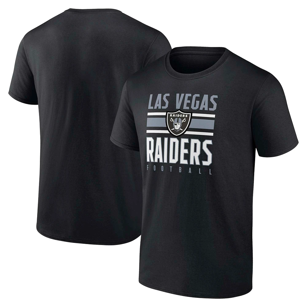 Men's Fanatics  Black Las Vegas Raiders Power Stripe T-Shirt