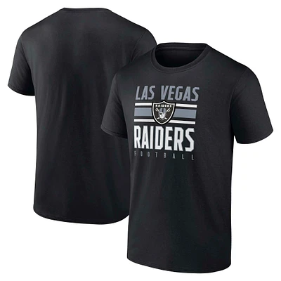Men's Fanatics  Black Las Vegas Raiders Power Stripe T-Shirt