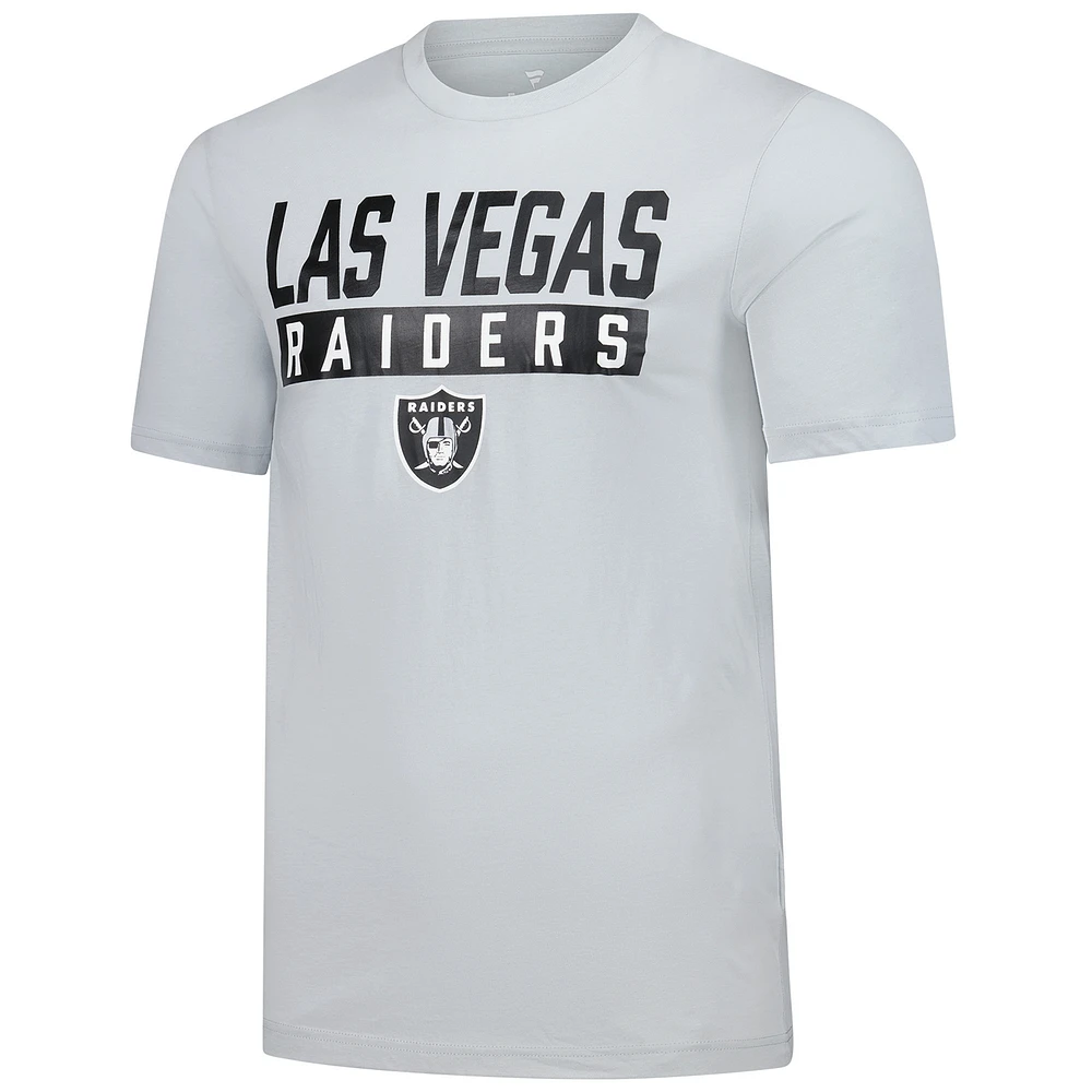 T-shirt gris fanatiques pour hommes des Las Vegas Raiders
