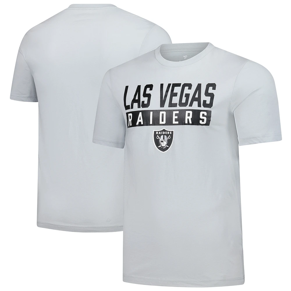 T-shirt gris fanatiques pour hommes des Las Vegas Raiders