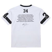 Men's Mitchell & Ness Bo Jackson White Las Vegas Raiders Name Number Team Origins Vintage Logo T-Shirt