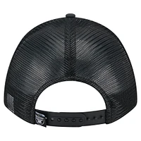 Men's New Era  Black Las Vegas Raiders Active Minimalist M-Crown A-Frame 9FORTY Adjustable Hat