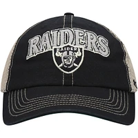 Men's '47 Black/Natural Las Vegas Raiders Tuscaloosa Clean Up Snapback Hat