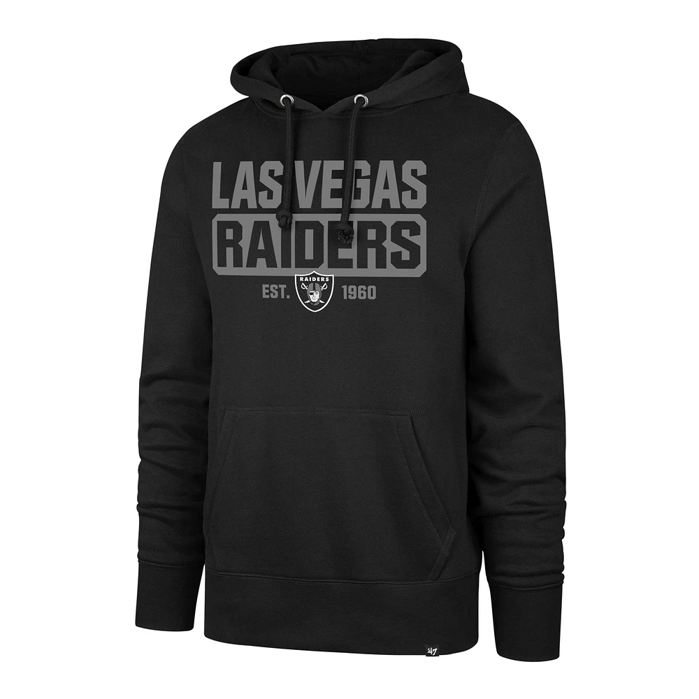 Sweat à capuche enfiler Headline Las Vegas Raiders '47 noir pour homme