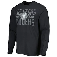 T-shirt à manches longues pour homme '47 Black Las Vegas Raiders Brand Wide Out Franklin