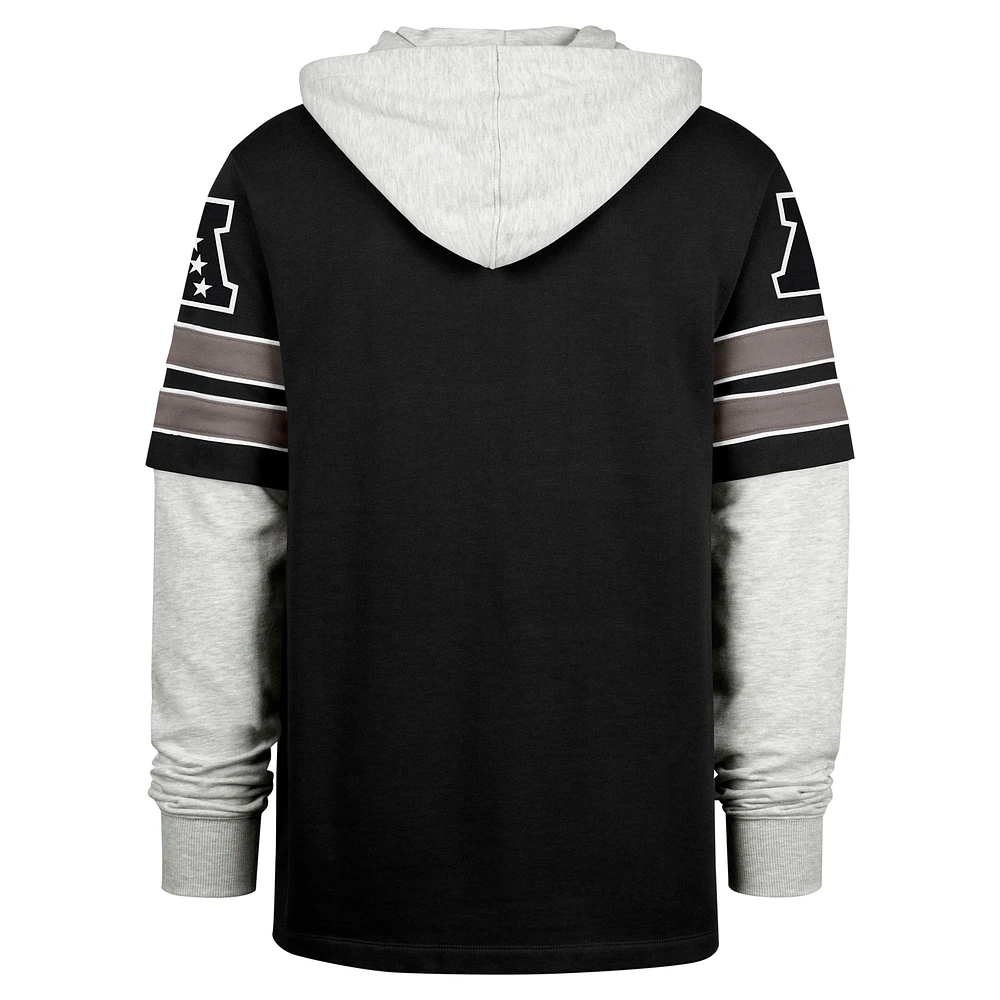 Sweat à capuche noir '47 Las Vegas Raiders Double Header Blitz Cornerback pour homme