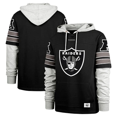 Sweat à capuche noir '47 Las Vegas Raiders Double Header Blitz Cornerback pour homme