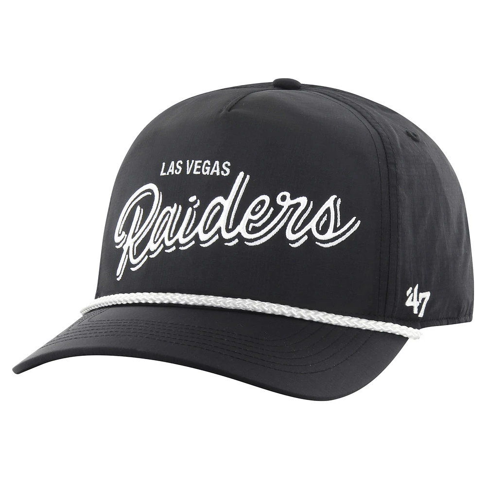 Men's '47 Black Las Vegas Raiders Fairway Hitch brrr Adjustable Hat