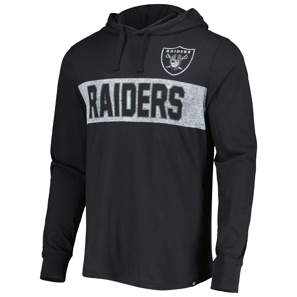 T-shirt à capuche manches longues Franklin des Las Vegas Raiders Field '47 pour homme