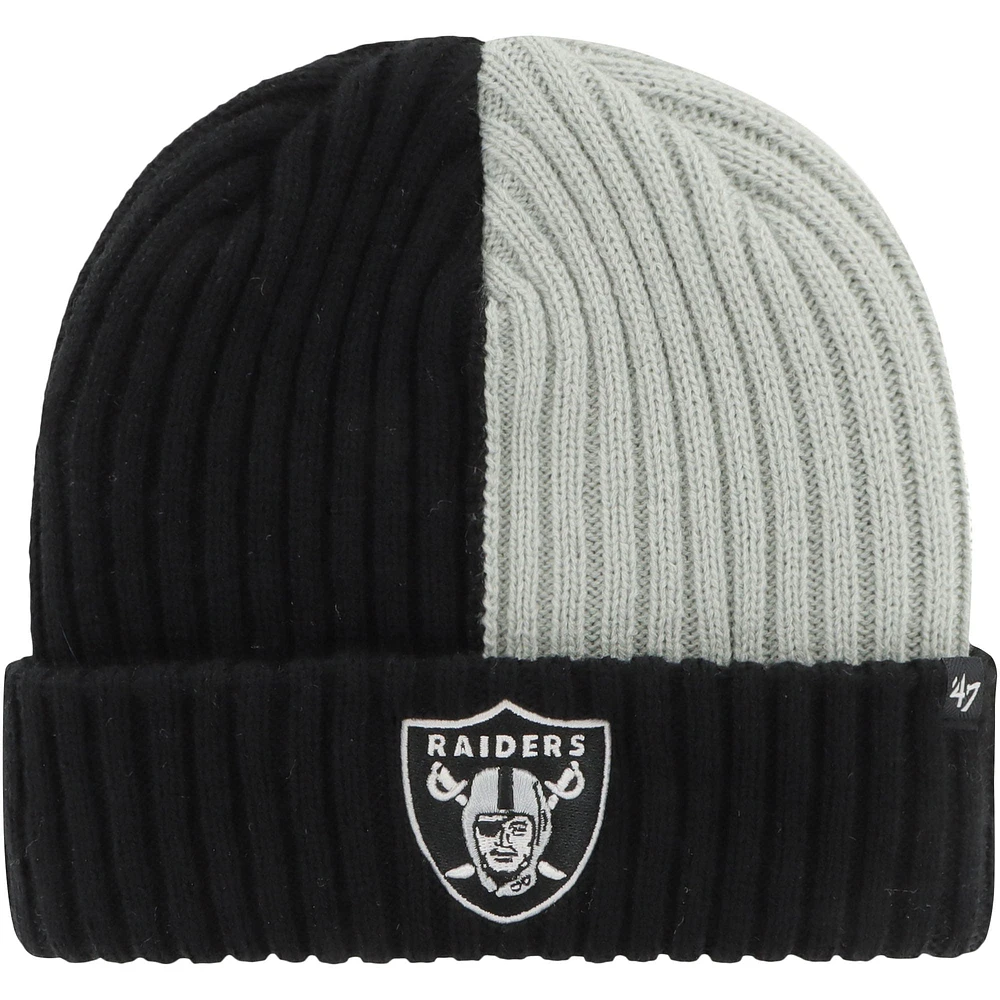 Bonnet en tricot à revers Fracture '47 Las Vegas Raiders noir pour hommes