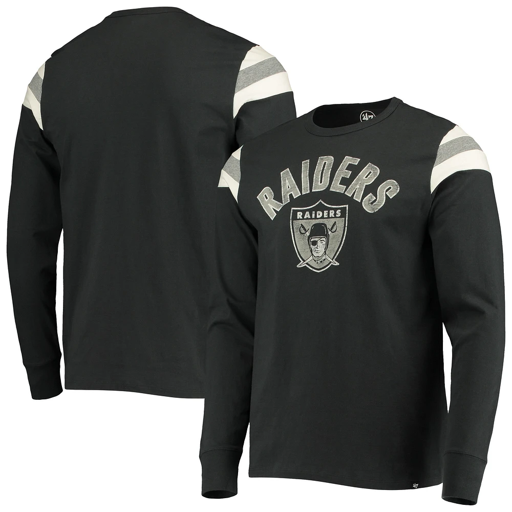 Men's '47 Black Las Vegas Raiders Franklin Rooted Long Sleeve T-Shirt