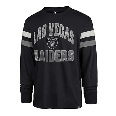 T-shirt à manches longues Las Vegas Raiders Irving '47 noir pour homme