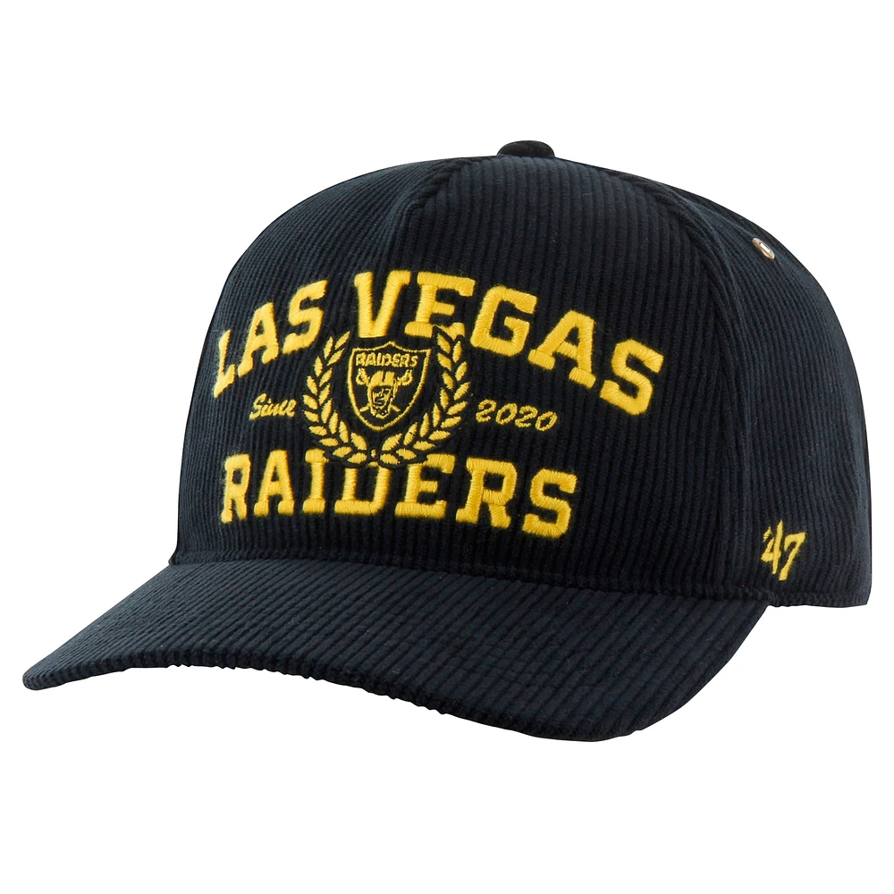 Casquette ajustable noire Las Vegas Raiders Letterman Hitch pour homme '47