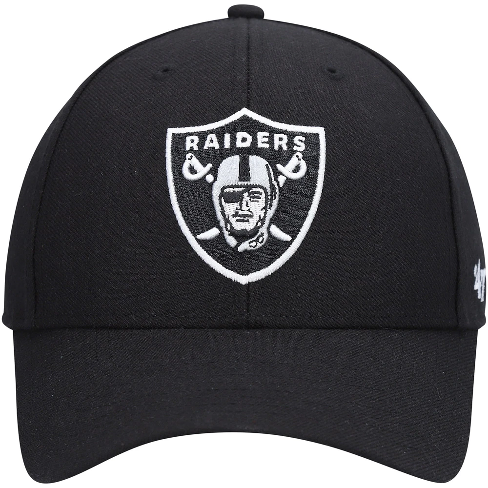 Men's '47 Black Las Vegas Raiders MVP Adjustable Hat