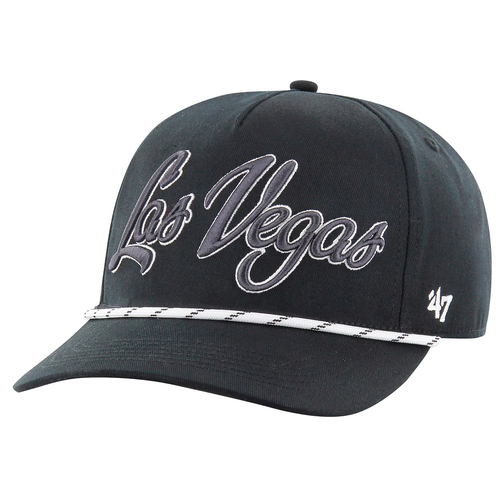 Casquette ajustable Overhand Speckle Hitch noire '47 pour homme des Las Vegas Raiders