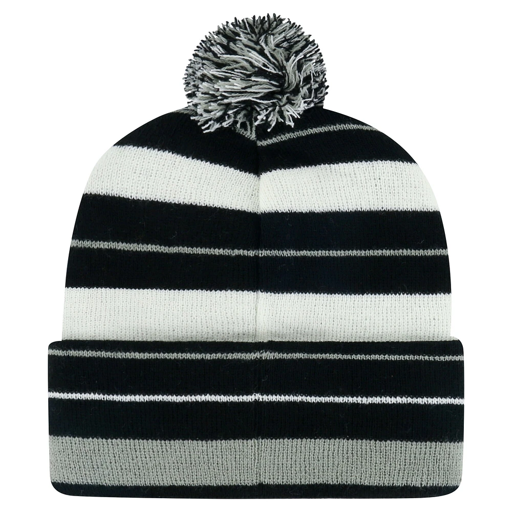 Men's '47 Black Las Vegas Raiders Powerline Cuffed Knit Hat with Pom