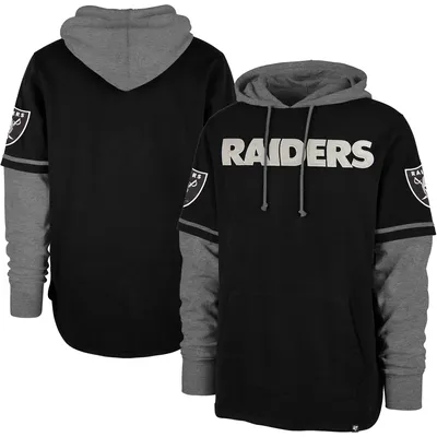 Men's Nike Black Las Vegas Raiders Sideline Athletic Stack Performance Pullover Hoodie Size: Small