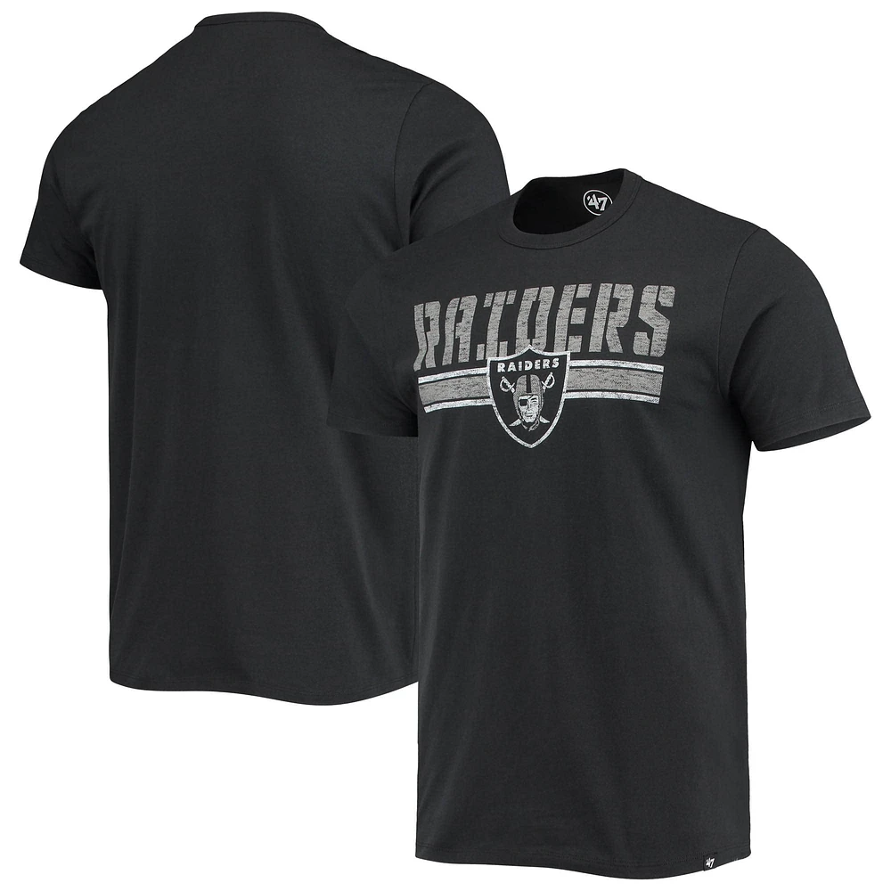 T-shirt à rayures noires de l'équipe Las Vegas Raiders '47 pour homme