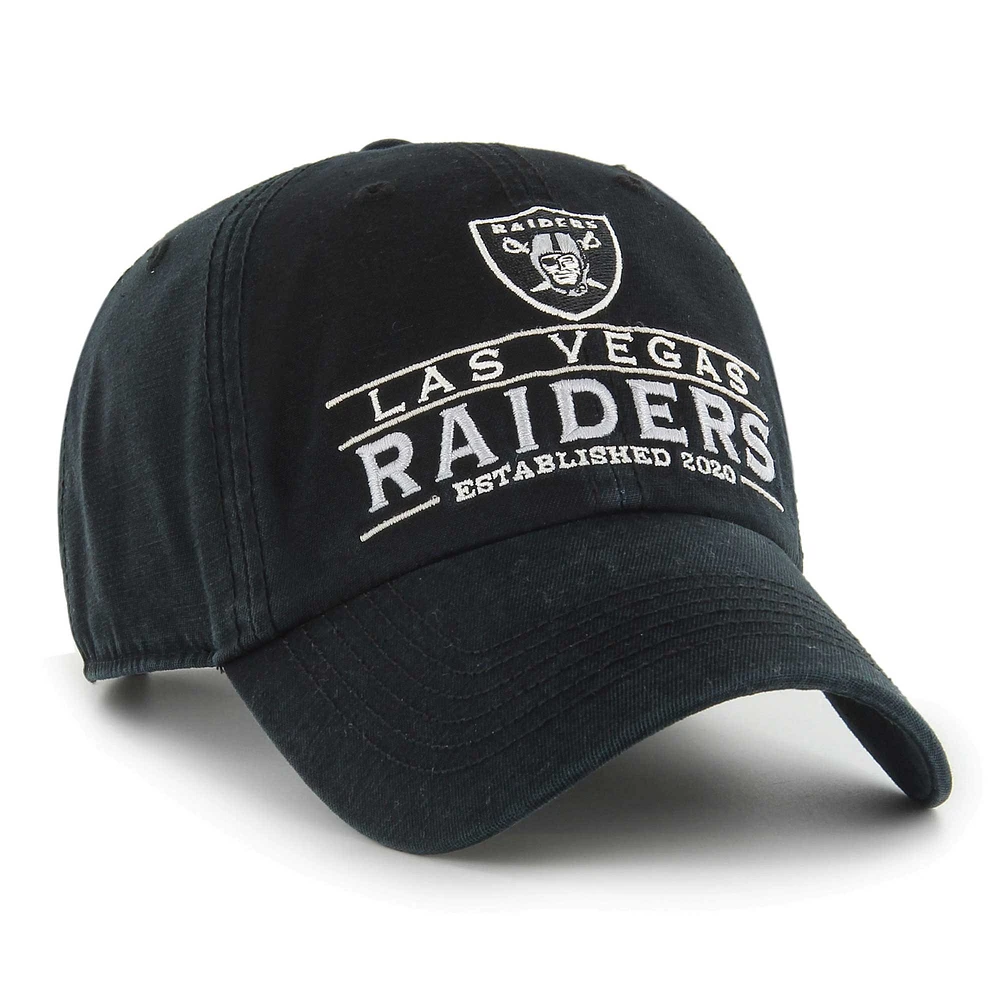 Men's '47  Black Las Vegas Raiders Vernon Clean Up Adjustable Hat