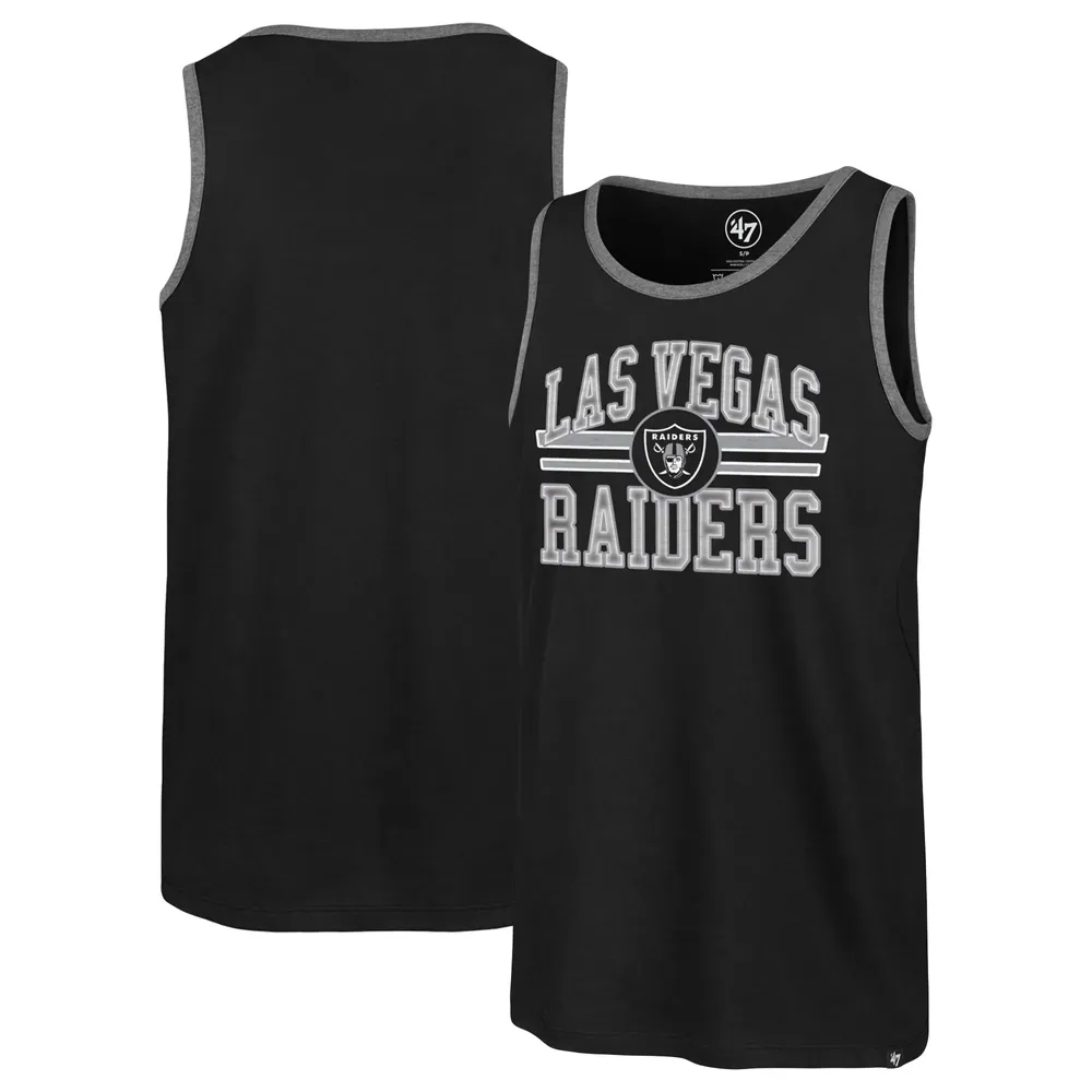 Men's Fanatics Branded Heathered Gray Las Vegas Raiders Big & Tall Muscle Tank  Top