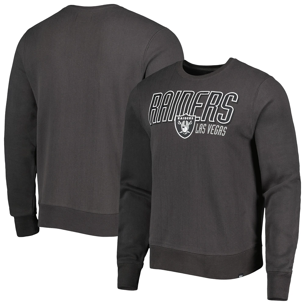 Sweat-shirt pour homme '47 Charcoal Las Vegas Raiders Locked Headline Pullover