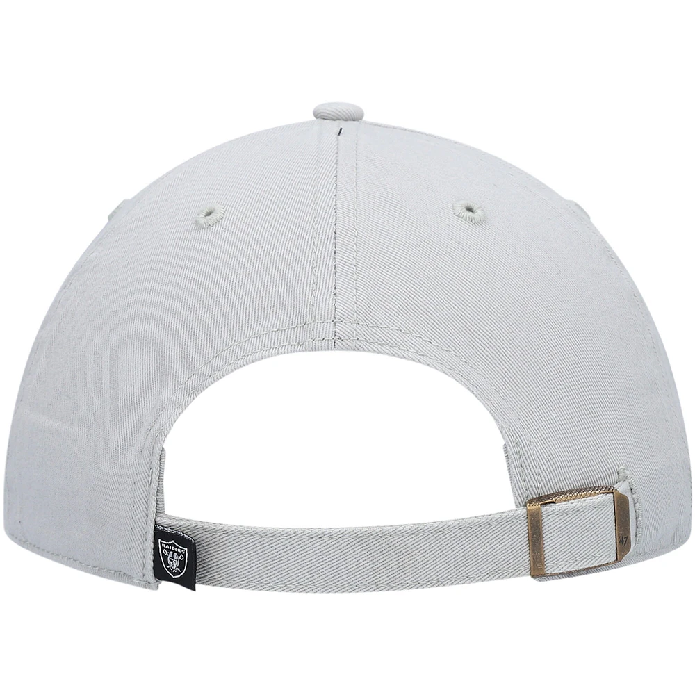 Casquette réglable '47 Grey Las Vegas Raiders Secondary Clean Up pour homme