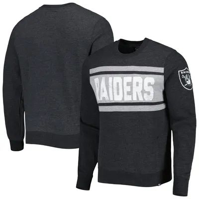 Refried Apparel Men's Refried Apparel Black/Heather Gray Las Vegas Raiders  Sustainable Split Center Pullover Sweatshirt