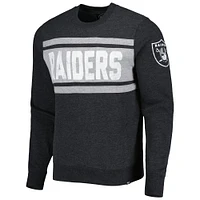 Men's '47 Heathered Black Las Vegas Raiders Bypass Tribeca Pullover Sweatshirt