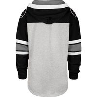 Men's '47 Heathered Gray/Black Las Vegas Raiders Gridiron Lace-Up - Pullover Hoodie