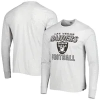 T-shirt à manches longues Las Vegas Raiders Dozer Franklin '47 gris chiné pour homme