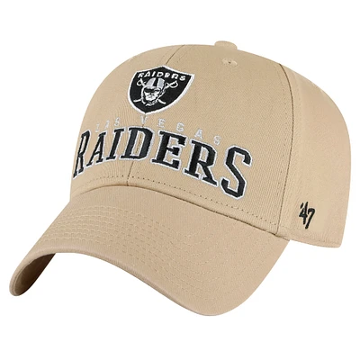 Men's '47 Khaki Las Vegas Raiders Powell MVP Adjustable Hat