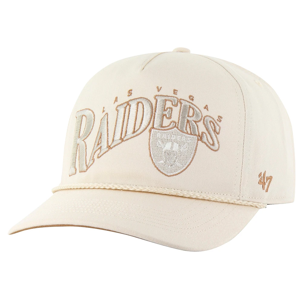 Casquette ajustable en corde ondulée pour homme '47 Natural Las Vegas Raiders