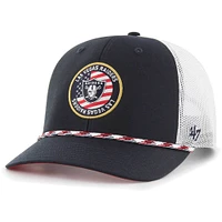 Casquette ajustable '47 Navy/White Las Vegas Raiders Union Patch Trucker pour homme