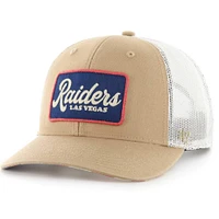 Casquette réglable '47 pour hommes, beige/blanc, Las Vegas Raiders Glory Daze Hitch Trucker