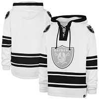 Men's '47  White Las Vegas Raiders After Image Superior Lacer with Hood