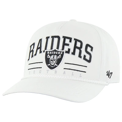 Casquette ajustable Roscoe Hitch Rope des Las Vegas Raiders, modèle blanc 1947, pour homme