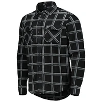 Men's Antigua Black Las Vegas Raiders Industry Flannel Button-Up Shirt Jacket